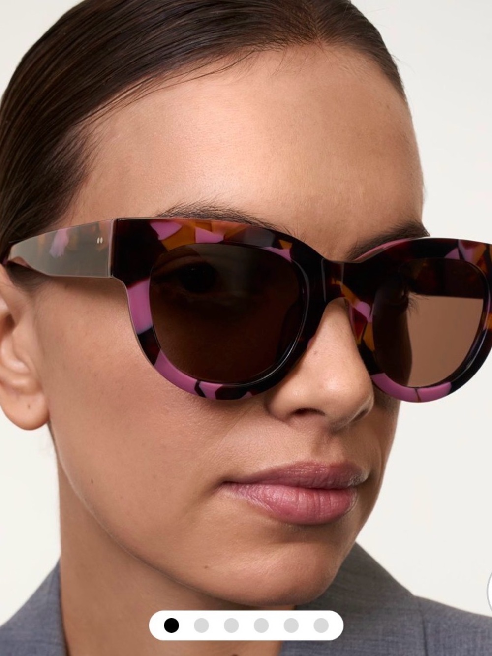 Women's Ace + Tate Pink Tortoiseshell Sunglasses